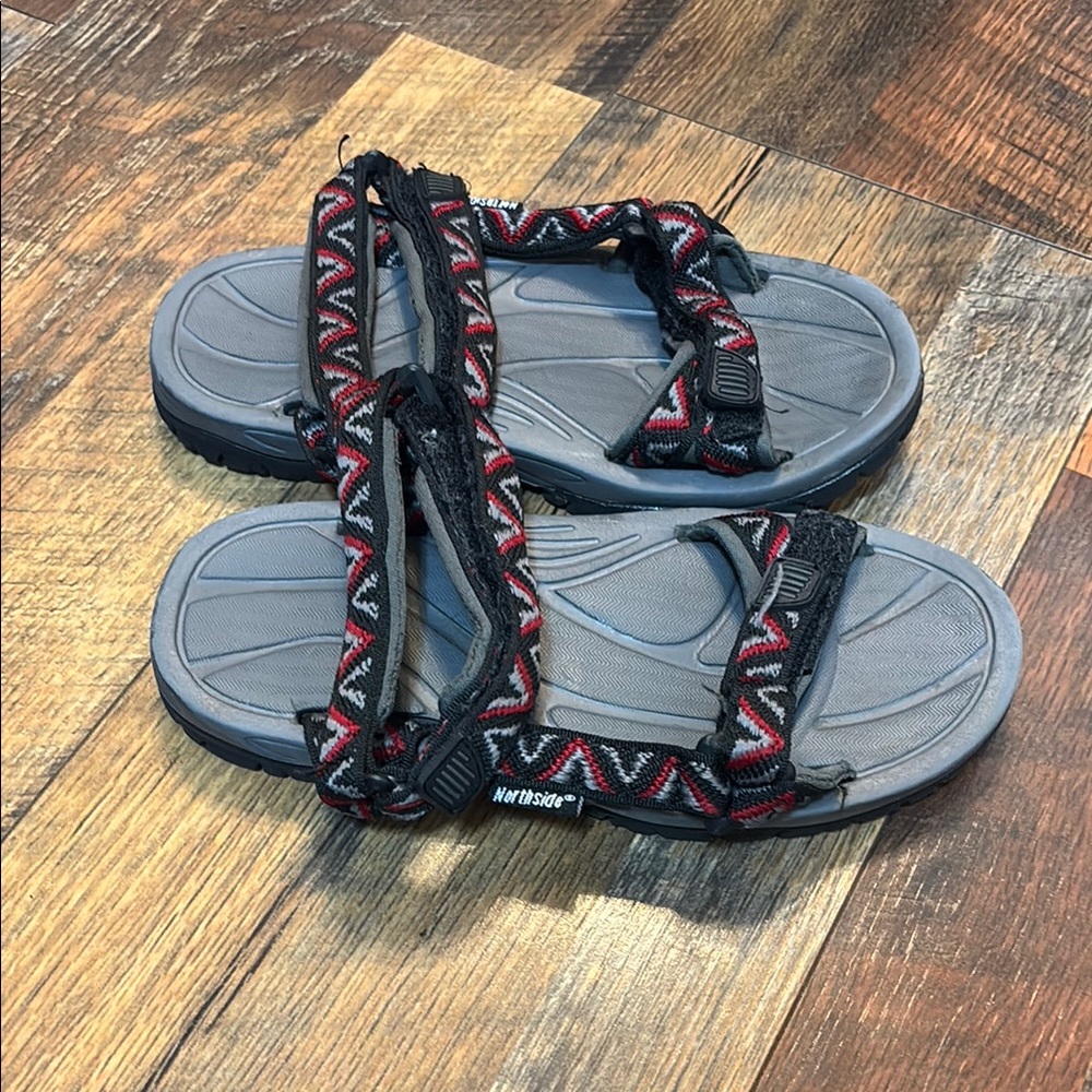 Northside Red and Gray Sandals